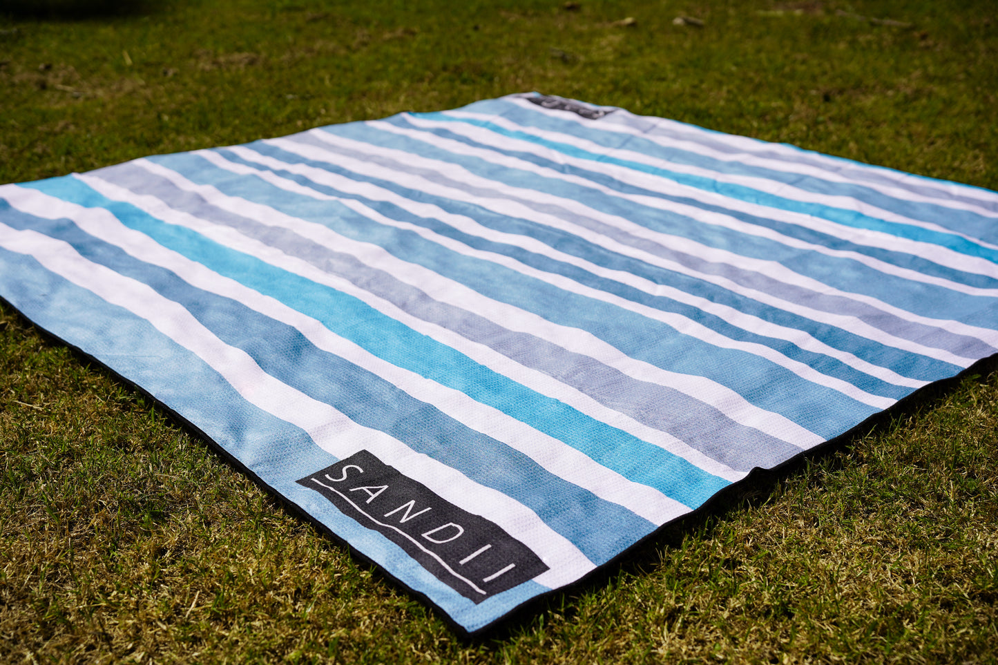 Blue Stripes Double Sized Beach Towel