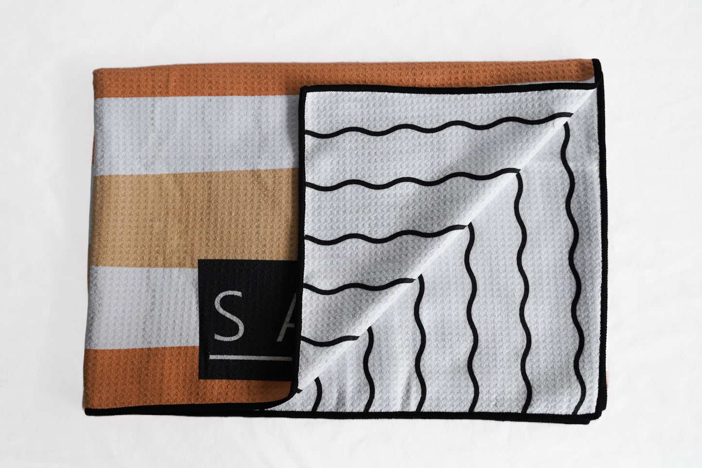 Rust Stripes Double Sized Beach Towel