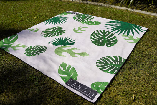 Green Leaf Double Sized Beach Towel