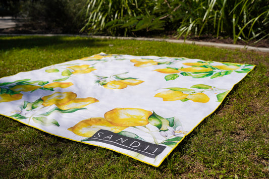 Lemons Double Sized Beach Towel